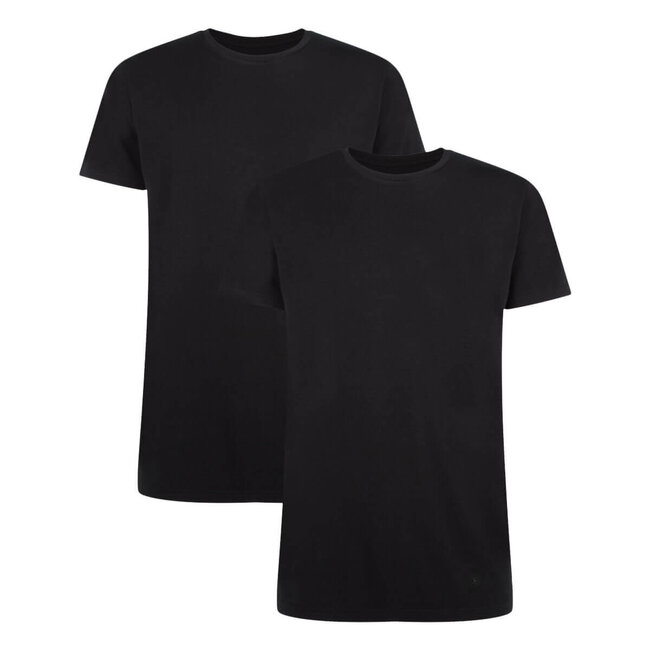 Bamboo Basics T-shirts Ruben ronde hals– Zwart (2-pack)