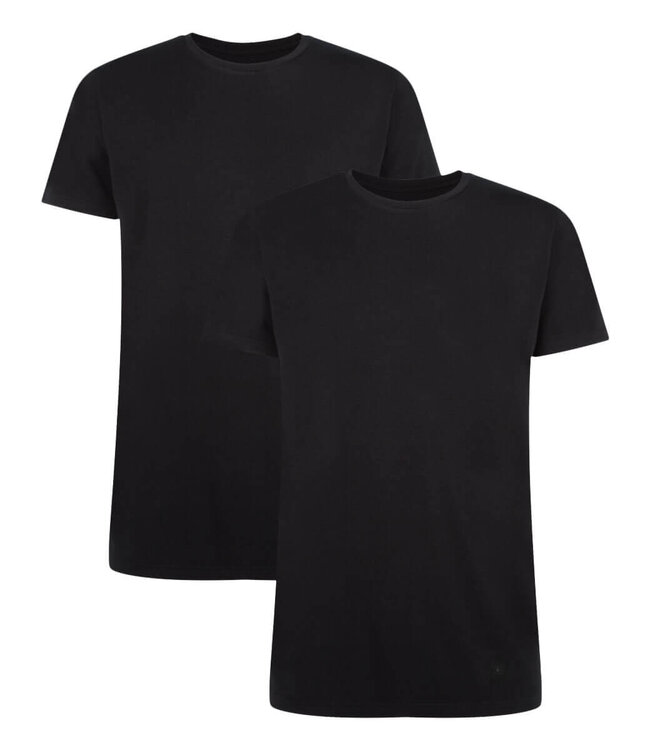 T-shirts Ruben round neck– Black (2-pack)