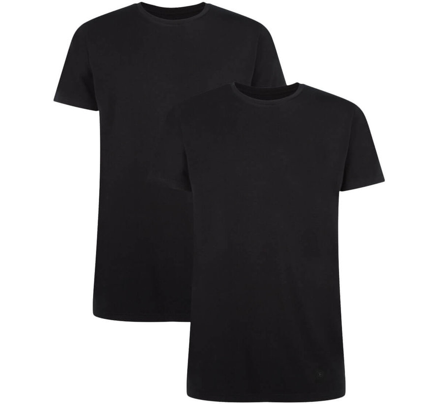 T-shirts Ruben round neck– Black (2-pack)