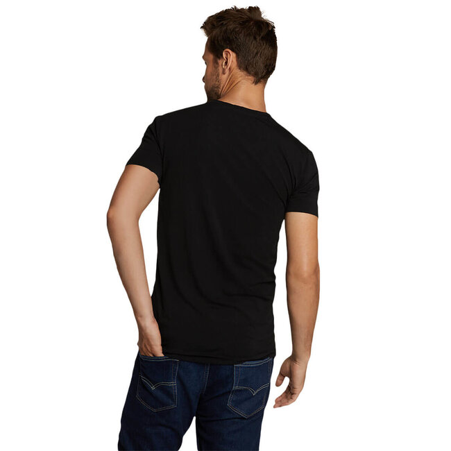 Bamboo Basics T-shirts Velo V- hals – Zwart - (2-pack)
