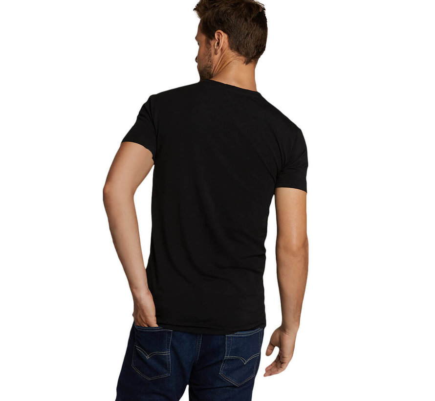 T-shirts Velo Col V - Noir - (Lot de 2)