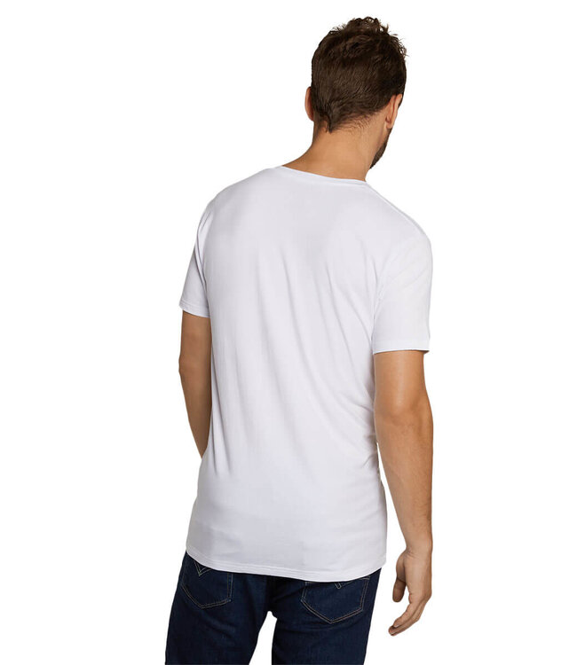 Bamboo Basics T-shirts Velo V-neck - White - (2-pack)