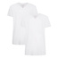 Bamboo Basics T-shirts Velo V-neck - White - (2-pack)