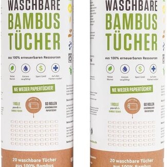 Gopandoo Pandoo Bambus waschbares Küchenpapier - 2 Rollen