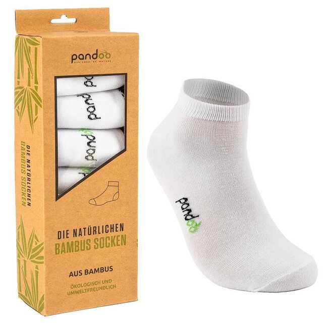 Bamboe Sneaker Sokken - Wit - 6-Pack - Unisex