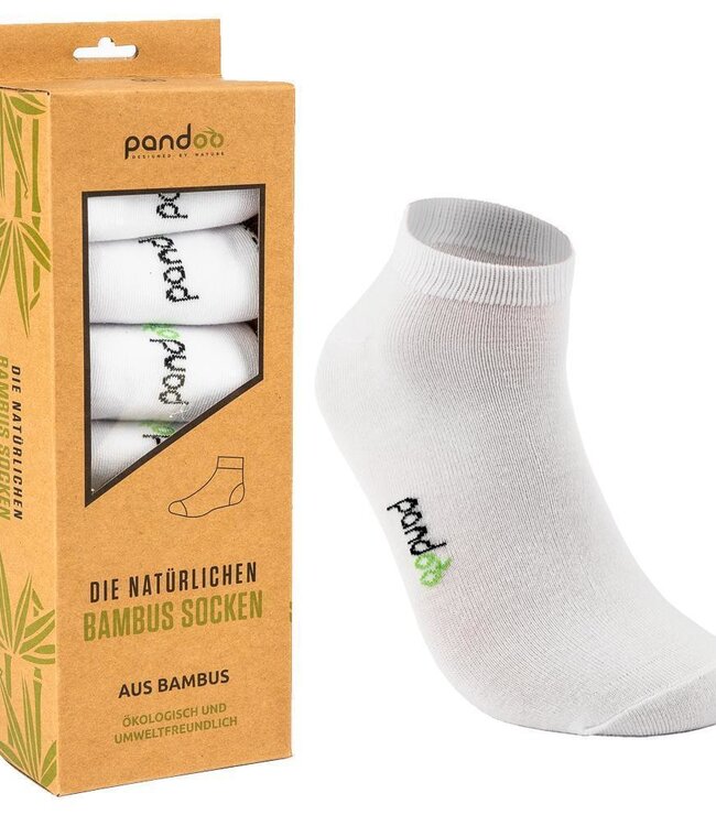 Bamboo Sneaker Socks - White - 6-Pack - Unisex