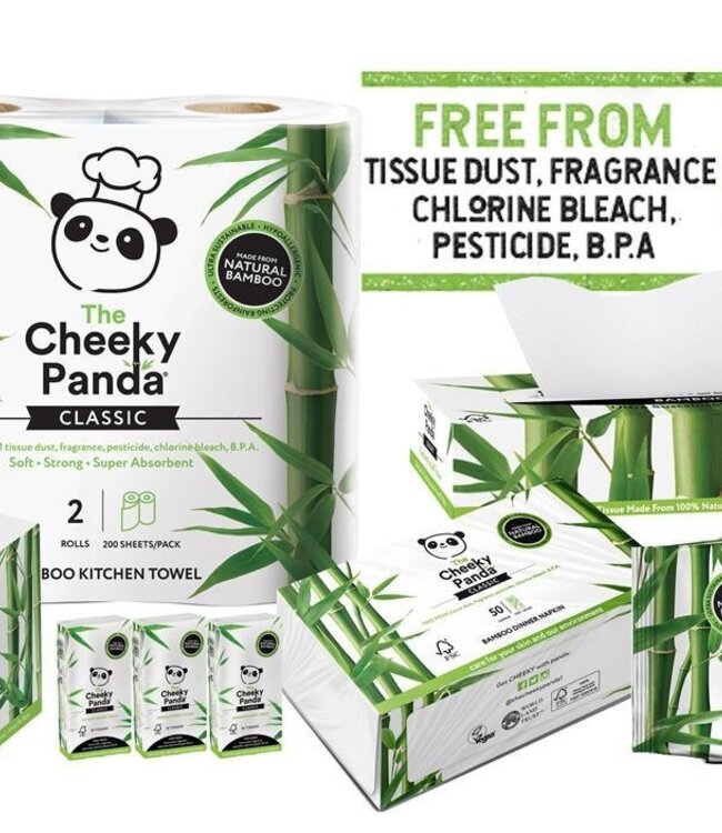 Zakdoekjes -  32 stuks - 10 Zakdoekjes per verpakking - Cheeky Panda