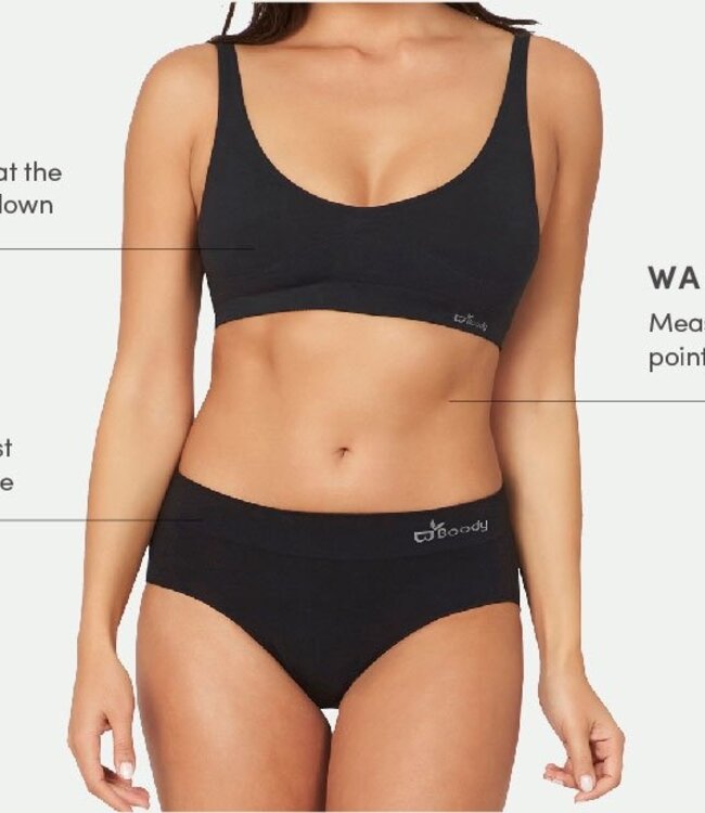 Boody - Shaping Crop Bra with Padding - Black