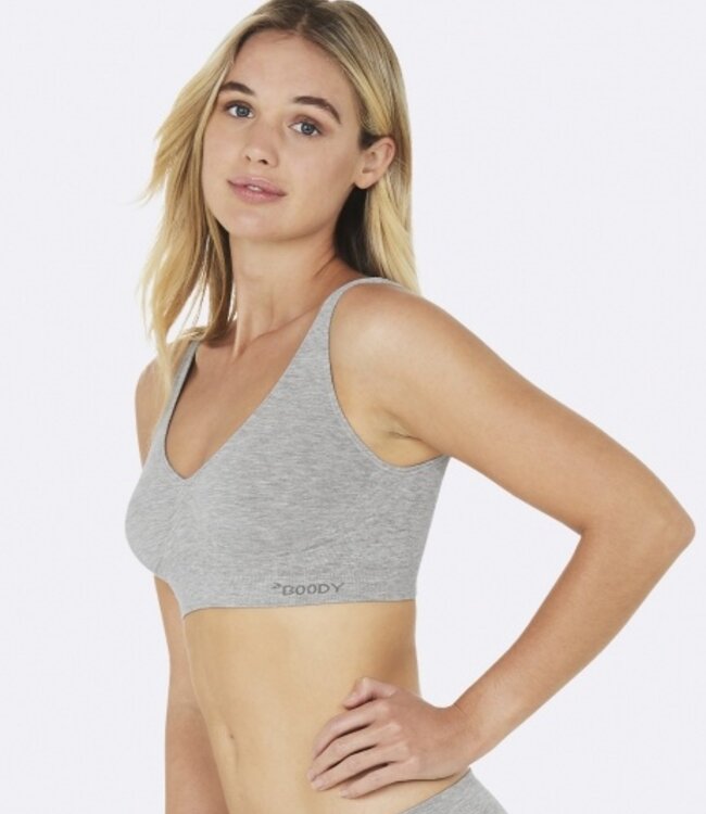 BOODY - Vormgevende Crop Beha - Grijs