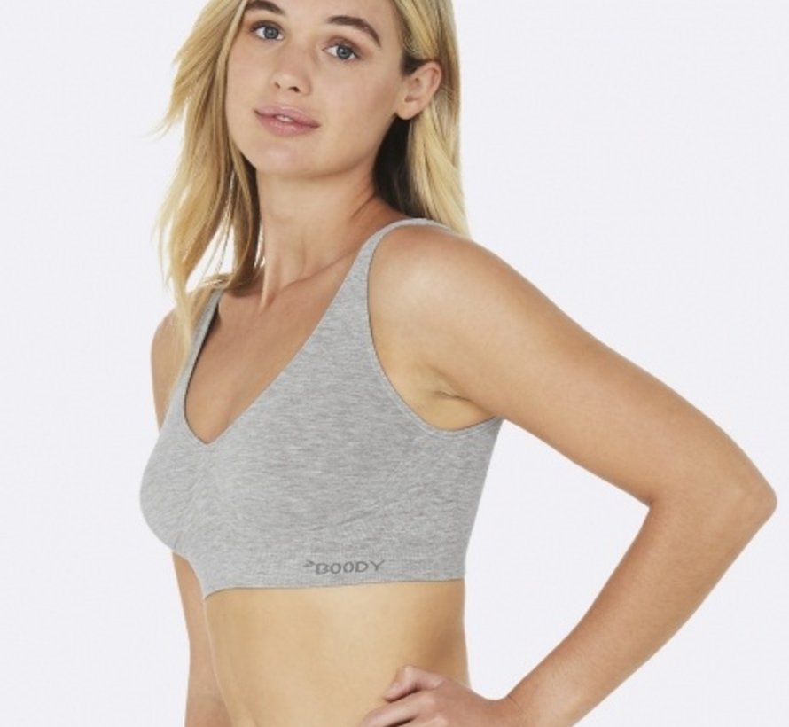 Boody - Shaping Crop Bra - Black - Koning Bamboe