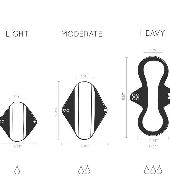 5 Pack - Wasbare Inlegkruisjes - Light Flow - Small - Bambaw