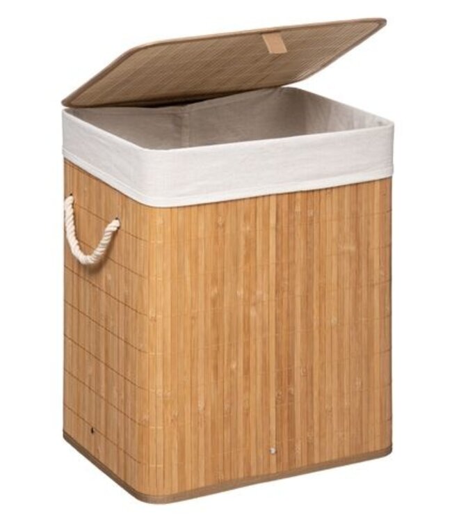 Naturel bamboe wasmand -  40 x 30 x 50 cm - 60 liter