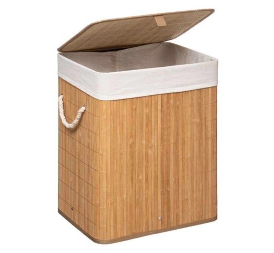 Natural bamboo laundry basket - 40 x 30 x 50 cm - 60 liters