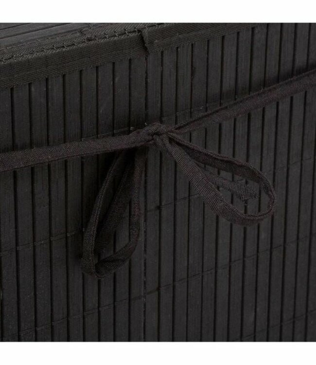 Zwarte bamboe wasmand -  40 x 30 x 50 cm  - 60 liter