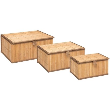 Boîtes de rangement écologiques en bambou pour votre salle de bains ou votre chambre à coucher