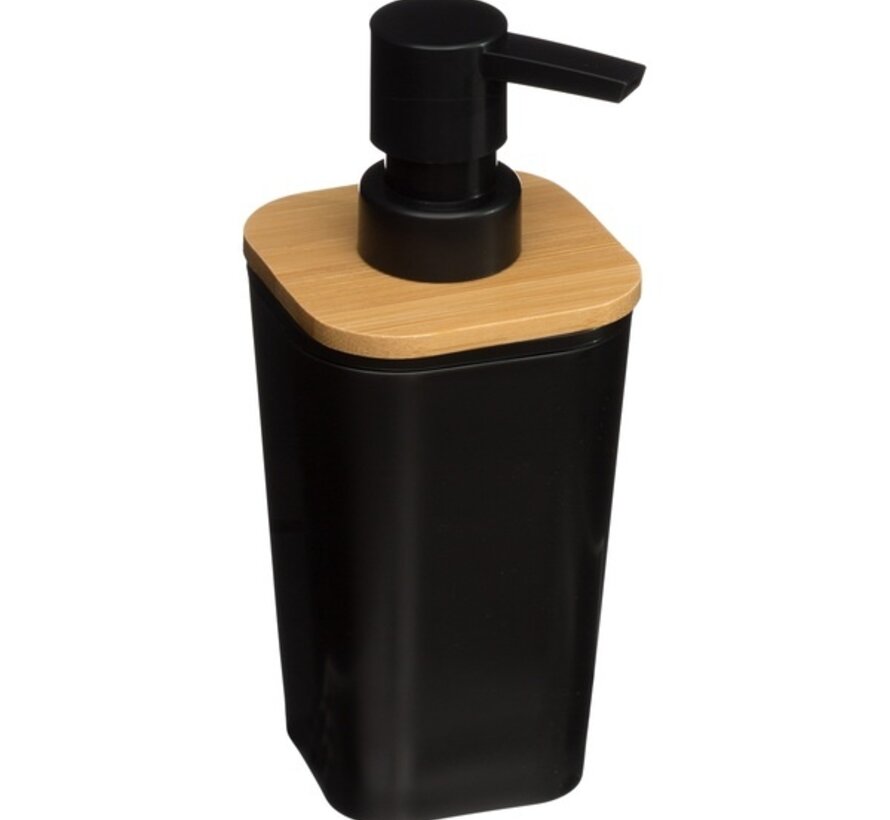 Bamboo soap dispenser - 2 pieces - Black - 500 ml