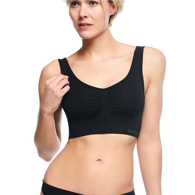 Bamboo Basics - Vormgevende Crop Beha -Zwart - Nova