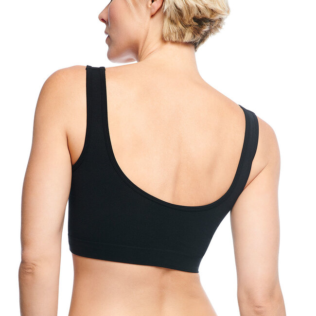 Bamboo Basics - Vormgevende Crop Beha -Zwart - Nova