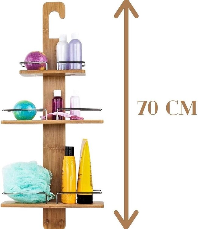 Shower rack from Bamboo - without drilling - Atmosphere