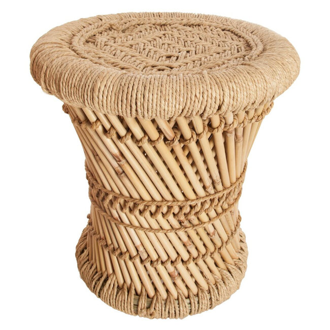 Side tables of Bamboo & Hemp - Ibiza Boho style - Natural