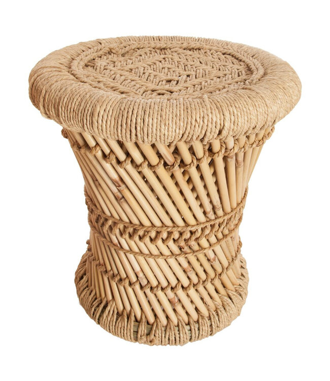 Side tables of Bamboo & Hemp - Ibiza Boho style - Natural