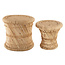 Atmosphera Side tables of Bamboo & Hemp - Ibiza Boho style - Natural