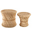 Atmosphera Side tables of Bamboo & Hemp - Ibiza Boho style - Natural