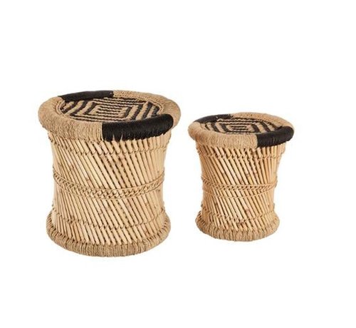 Atmosphera créateur d'intérieur Side tables from Bamboo & Hemp - Natural & Black