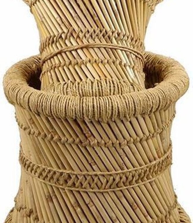 Krukjes van Bamboe & hennep -  Ibiza Boho stijl - Naturel