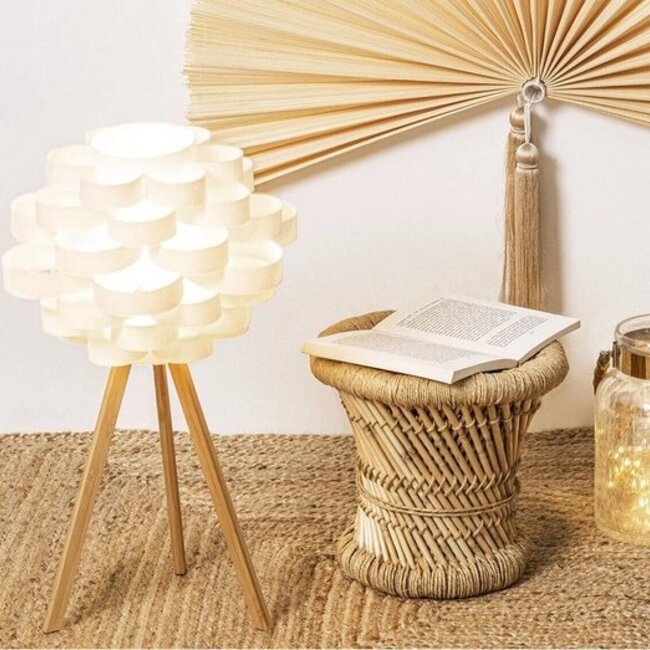 Side tables of Bamboo & Hemp - Ibiza Boho style - Natural