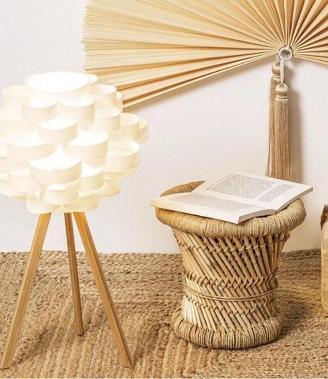 Side tables of Bamboo & Hemp - Ibiza Boho style - Natural