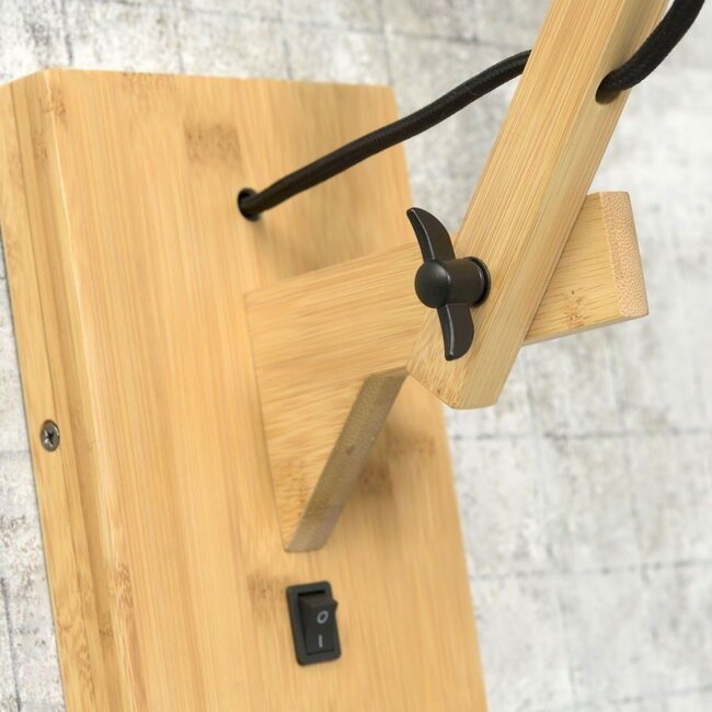 Bamboo wall lamp Kalimantan - Good&Mojo - H 70 x W 112 x Ø 60 cm