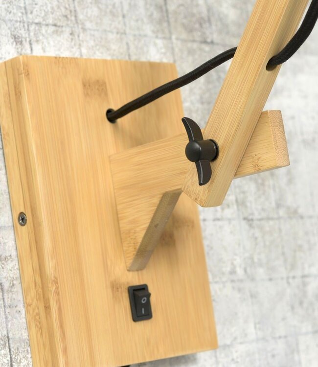 Bamboo wall lamp Kalimantan - Good&Mojo - H 70 x W 112 x Ø 60 cm