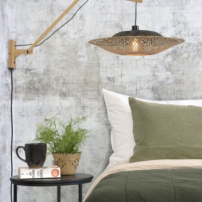 Bamboo wall lamp Kalimantan - Good&Mojo - H 70 x W 112 x Ø 60 cm