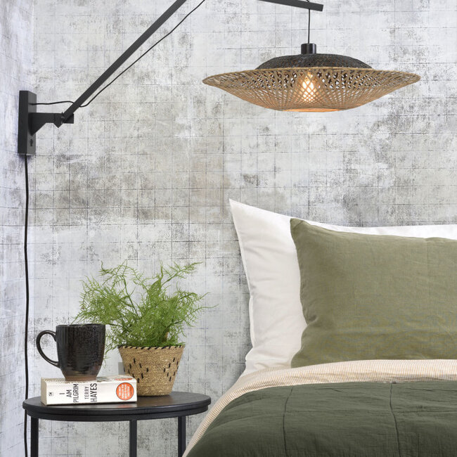 Bamboe Wandlamp Kalimantan - Good&Mojo - H 70 x B 112 x Ø 60 cm