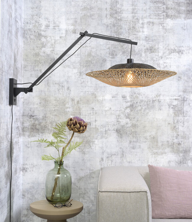 Bamboe Wandlamp Kalimantan - Good&Mojo - H 70 x B 112 x Ø 60 cm