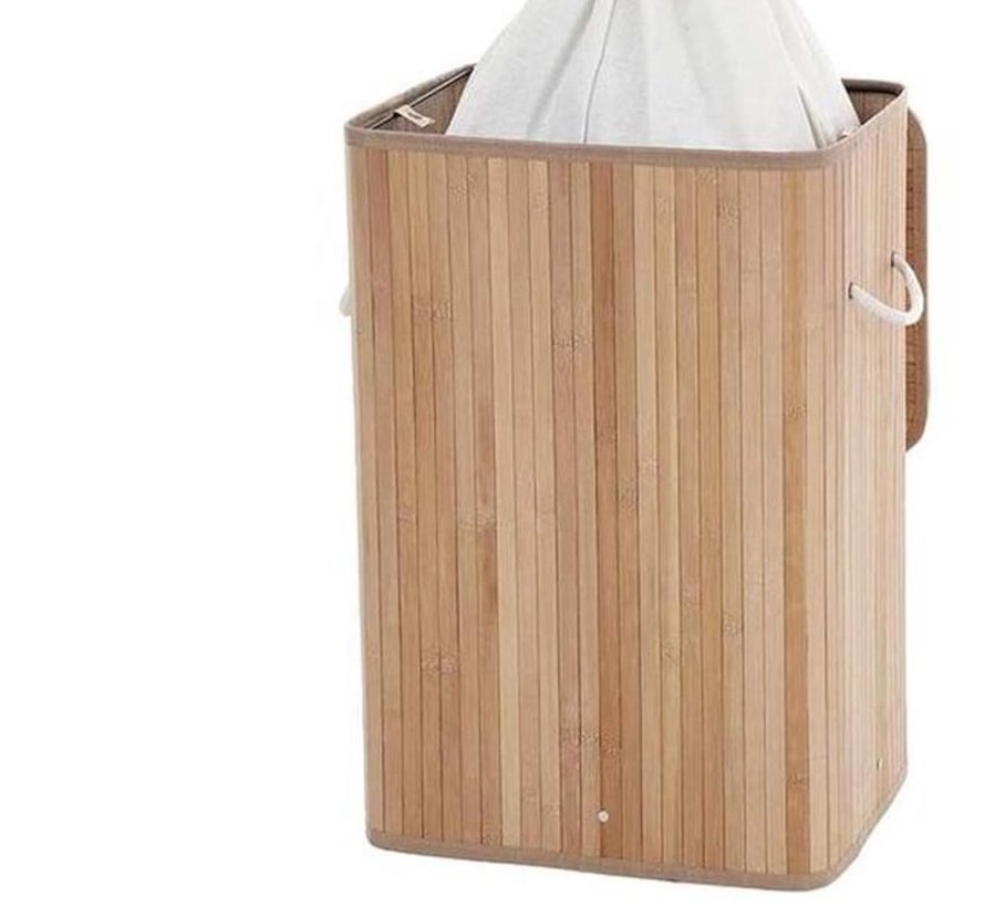 Natural bamboo laundry basket - 40 x 30 x 50 cm - 60 liters