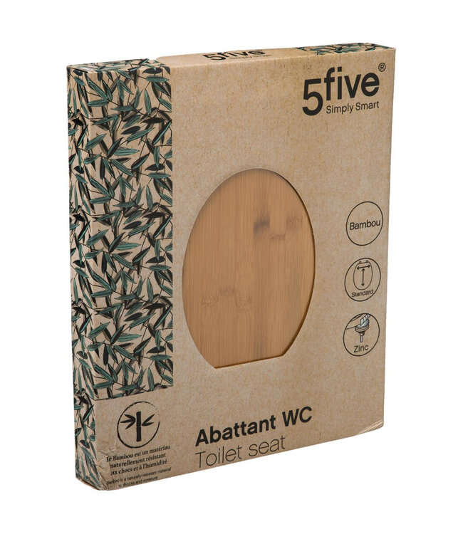 Bamboo toilet seat - Zinc hinges