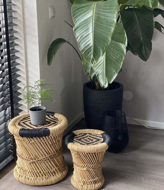 krukjes van Bamboe & hennep -  Naturel & Black
