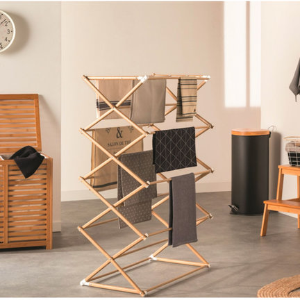 Modern bamboo laundry baskets