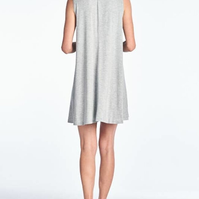 Soft Bamboo plain round neck swing dress