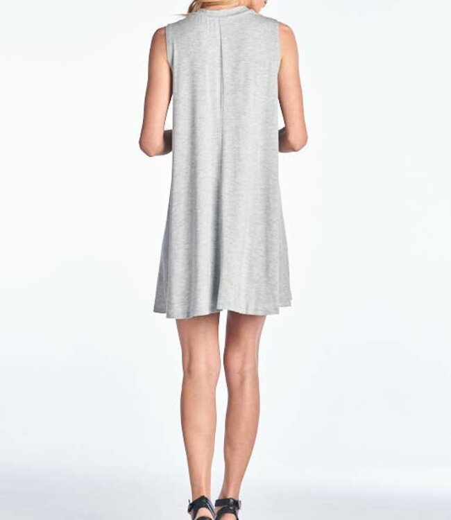 Soft Bamboo plain round neck swing dress