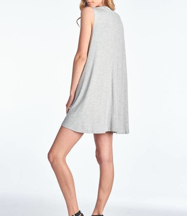 Soft Bamboo plain round neck swing dress