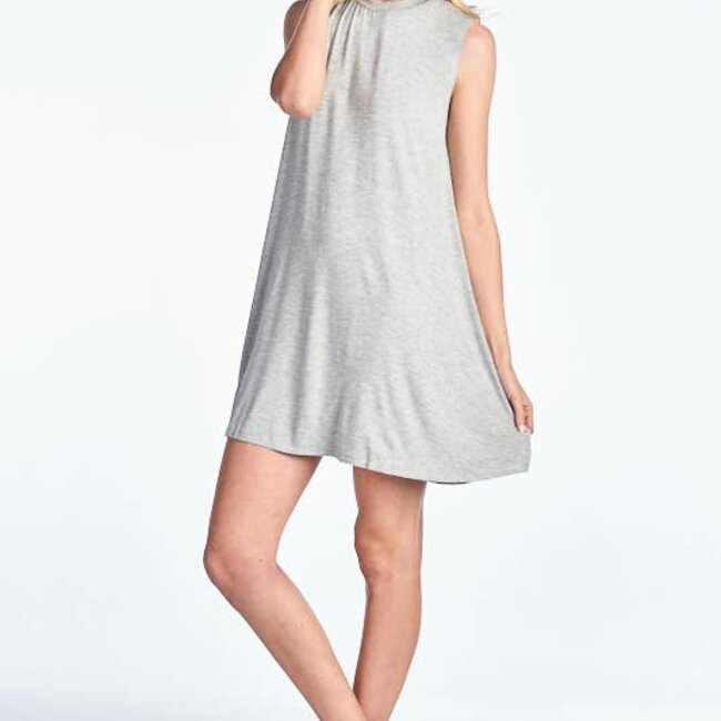 Soft Bamboo plain round neck swing dress
