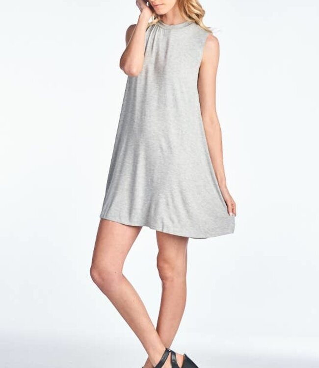 Soft Bamboo plain round neck swing dress