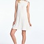 Sleeveless dress with round neck - White - Swing dress