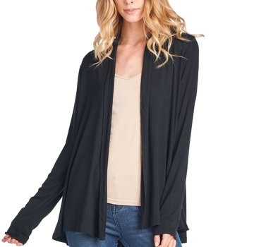 ReneeC Cardigan tricoté en jersey de bambou super fin