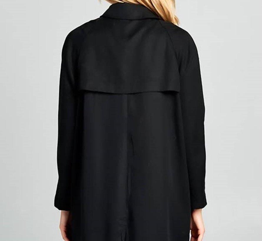 Black jacket with pockets made of 100% Tencel