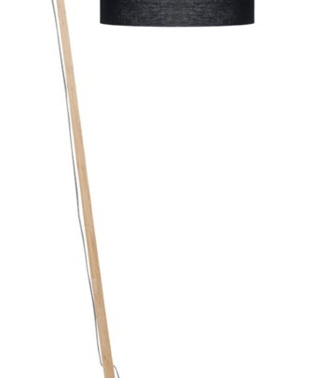 Vloerlamp Andes - Good&Mojo - H 175 x B 70 x Ø 47 cm - Bamboe met linnen kap