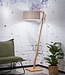 Vloerlamp Andes - Good&Mojo - H 175 x B 70 x Ø 47 cm - Bamboe met linnen kap